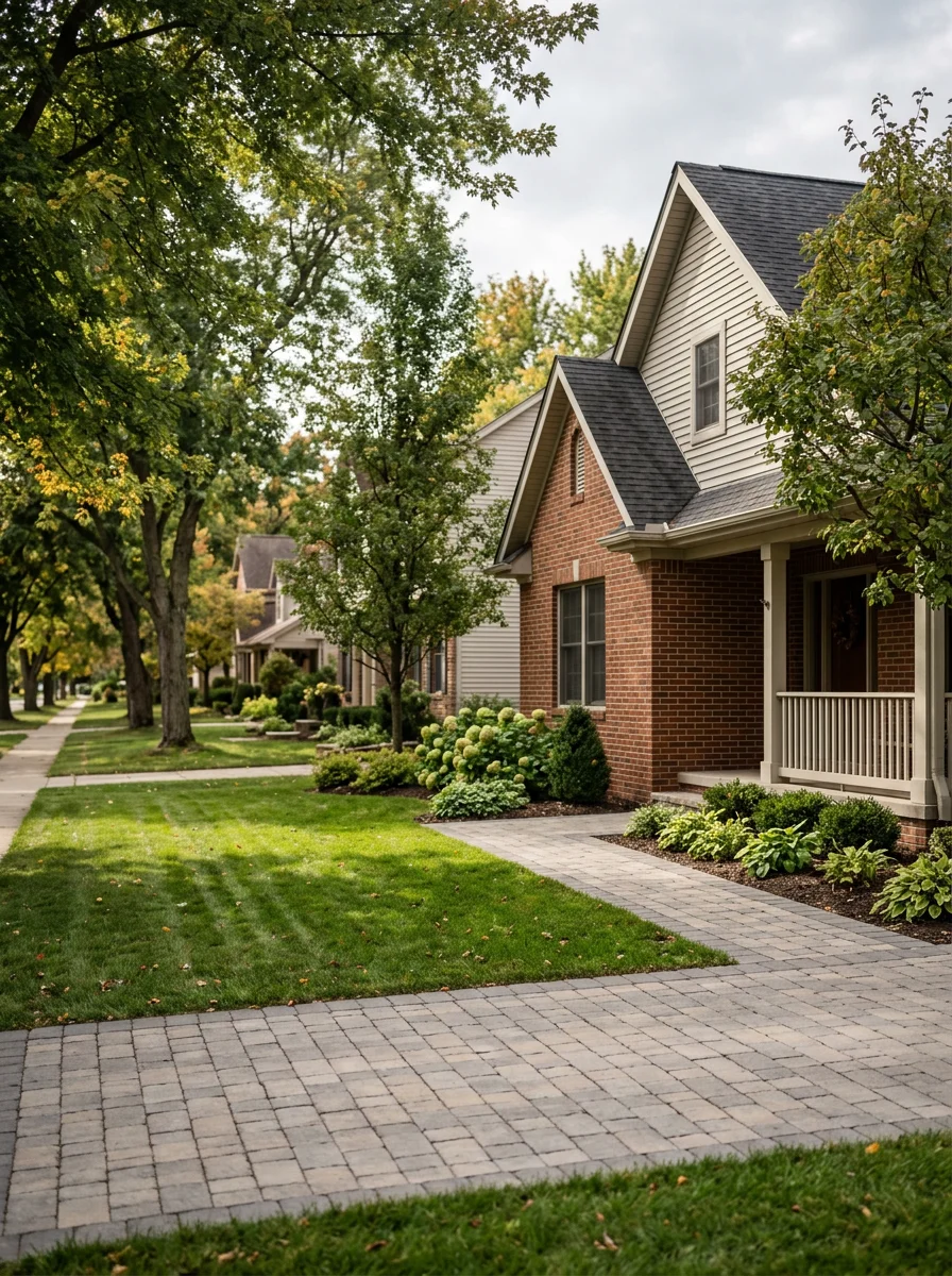 Grandville family home exterior showing quality construction and neighborhood character.